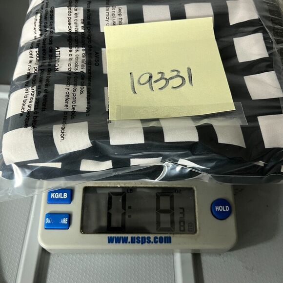 Calvin Klein XL Black White Checkered Pencil Skirt Work Office Zip Knee Length - Picture 11 of 11